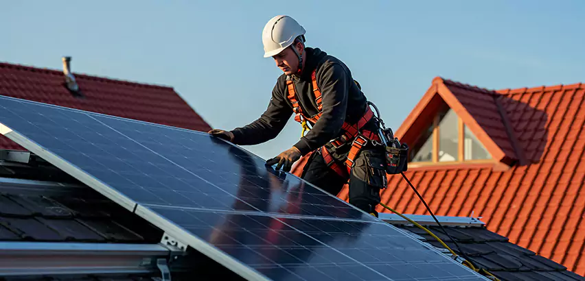 Solar Panels on Steel Roof Installation in Buffalo Grove